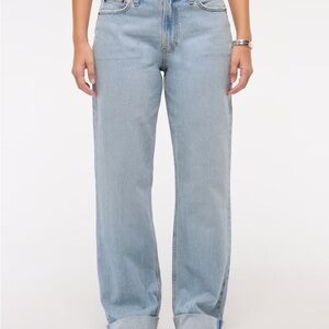abercrombie curve love 90s baggy low rise US 10 LIGHT BLUE